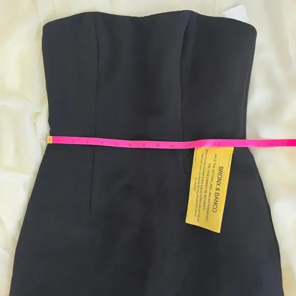 Bronx and Banco Adrian Strapless Drop-Waist Sheer bottom Maxi Dress Sz 6 Med NWT - Picture 10 of 14